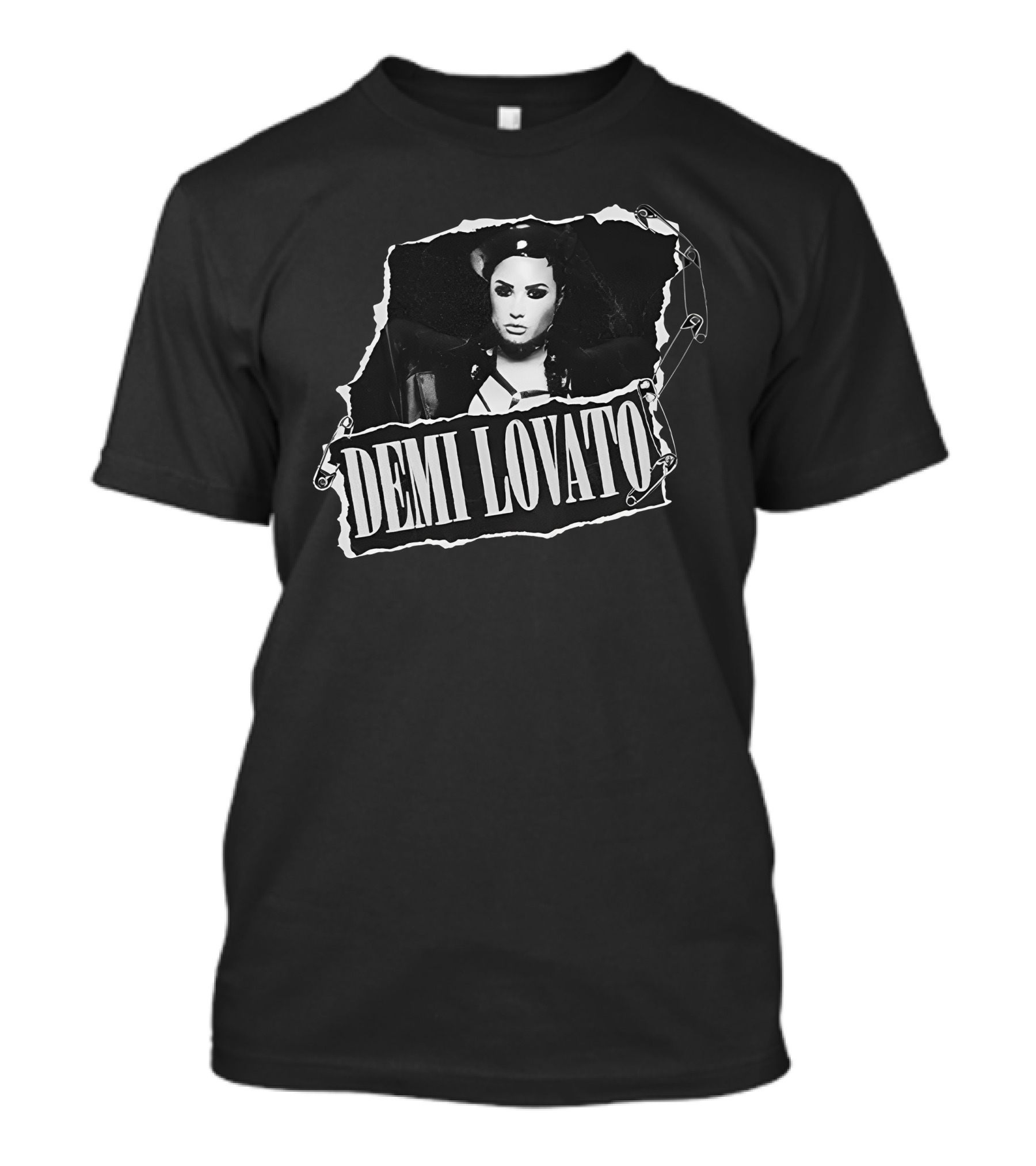 Demi Lovato Ripped Aesthetic With Safety Pins T-Shirt