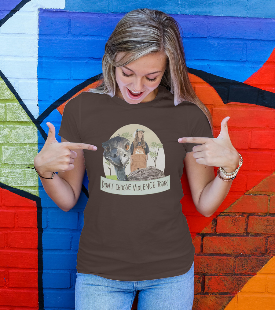 Eco Friendly Don't Choose Violence Today Emu T-Shirt