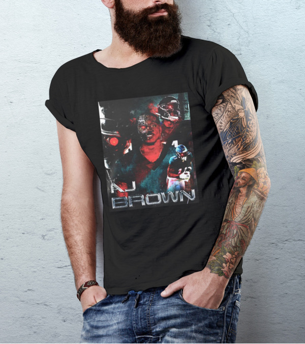 AJ Brown Terminator Game Men Iconic T-Shirt
