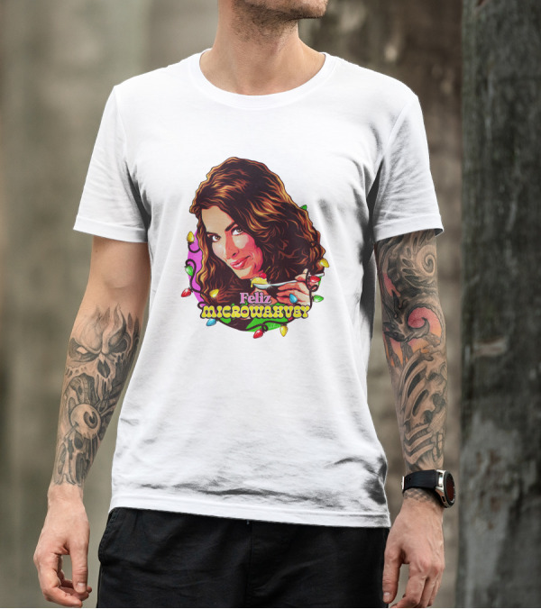 Nordacious Feliz Microwahvey Christmas Lights T-Shirt