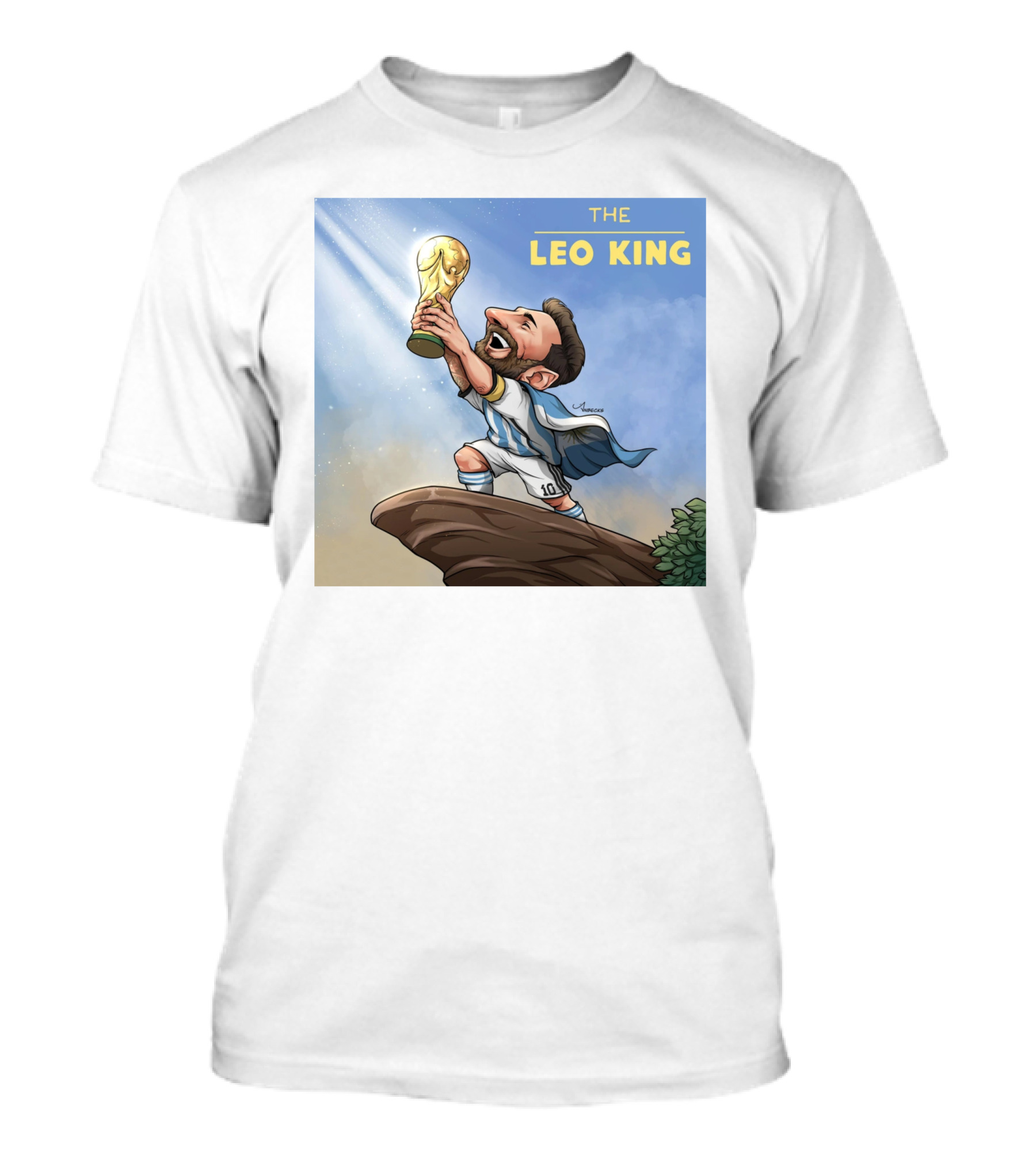 Lionel Messi The Leo King Proclaims Himself King Of The World T-Shirt