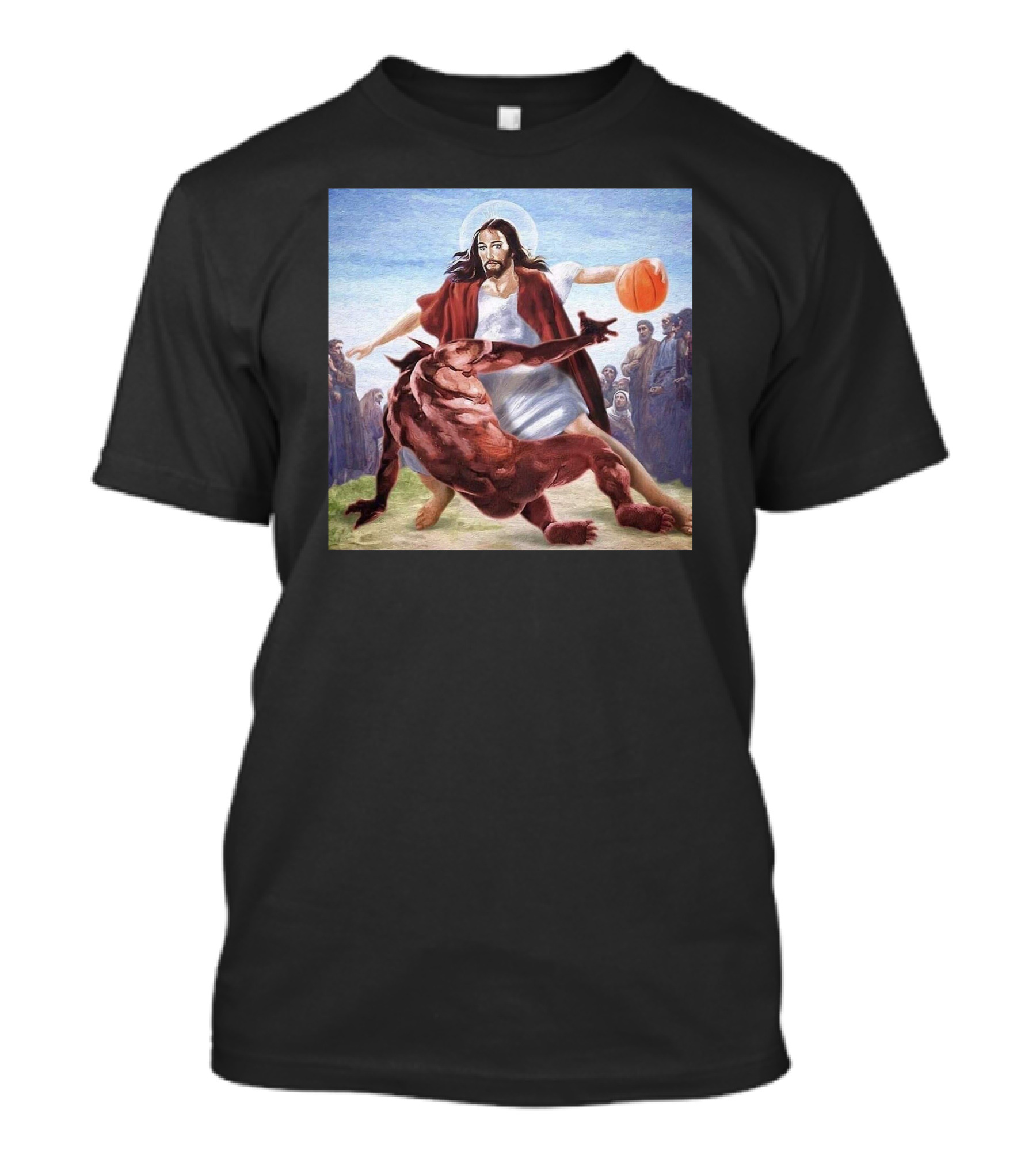 Kofie Jesus Basketball Duel Demon Art 'Ball Is Life' T-Shirt