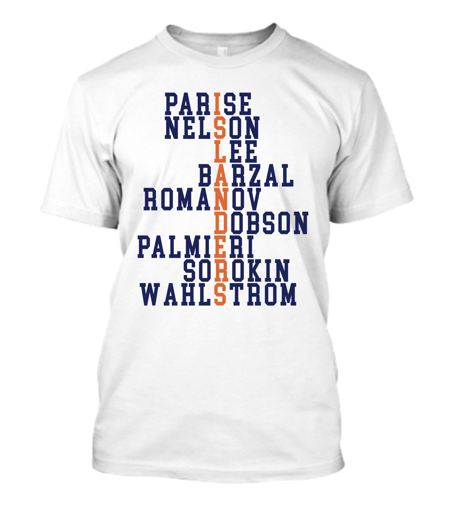 Islanders Parise Nelson Lee Barzal Romanov Dobson Palmieri Sorokin Wahlstrom T-Shirt