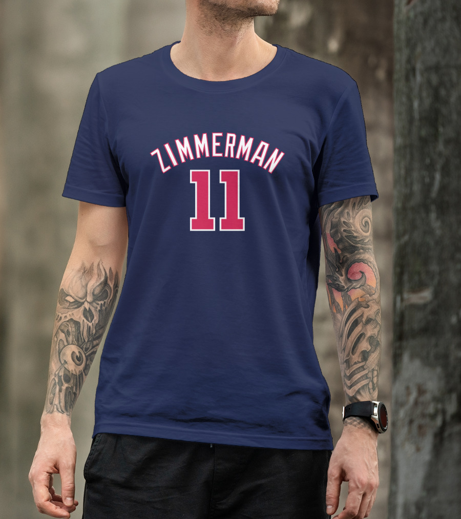 Zimmerman 11 Baseball Jersey Navy Red T-Shirt