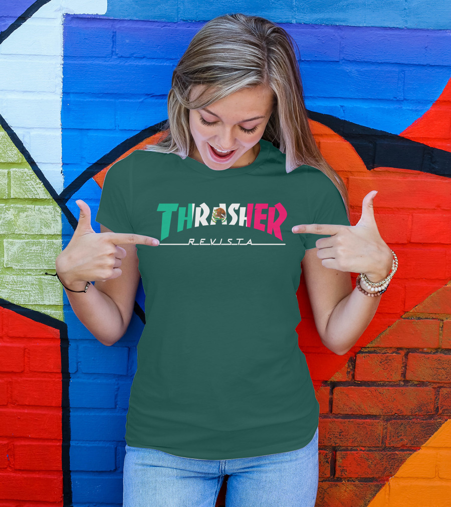 Thrasher Revista Mexican Flag Colors T-Shirt