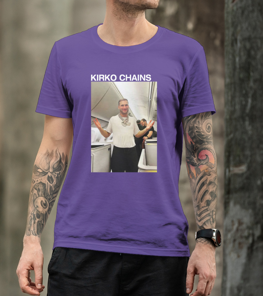 Kirko Chains Airplane Pose With Necklace T-Shirt