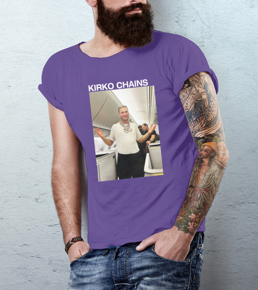 Kirko Chains Airplane Pose With Necklace T-Shirt