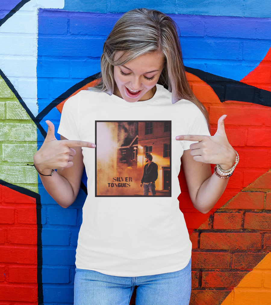 Silver Tongues Urban Night Scene T-Shirt