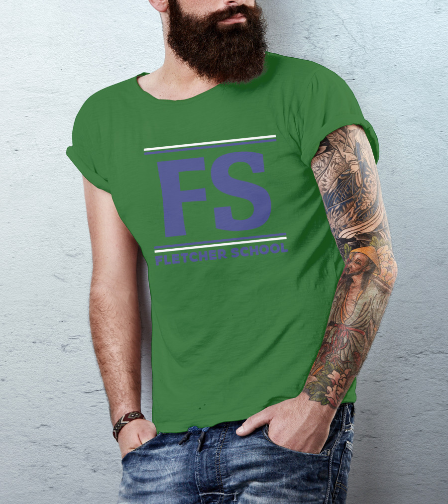 FS Fletcher School Green Background T-Shirt