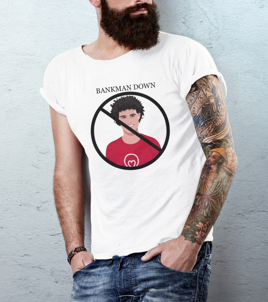 BANKMAN DOWN Red No Symbol Heart T-Shirt