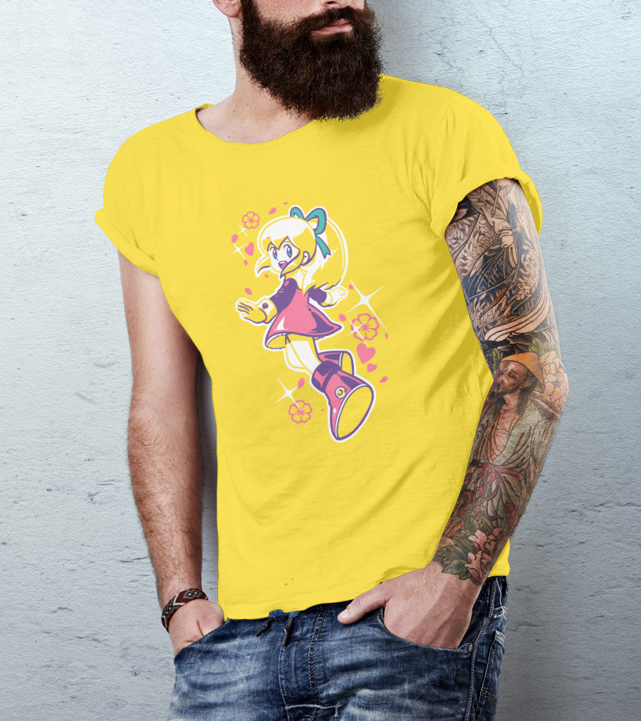 Good Luck Out There Cute Anime Girl With Flowers And Hearts T-Shirt