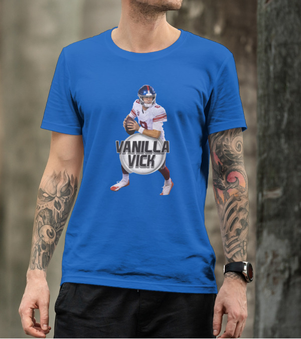 Vanilla Vick Football Quarterback Blue Jersey T-Shirt