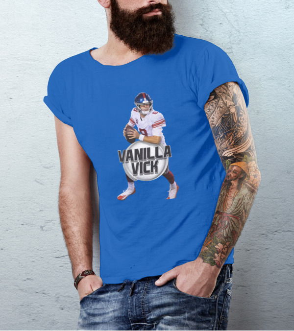 Vanilla Vick Football Quarterback Blue Jersey T-Shirt
