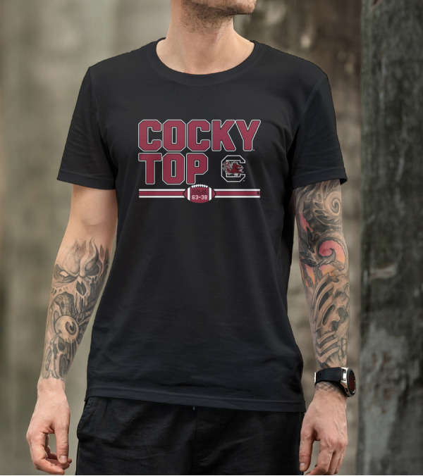 Cocky Top Gamecocks Victory 63-38 Football 11.19.22 T-Shirt