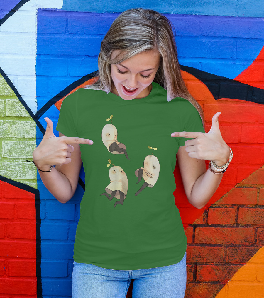 Some Silly Ghost Buddies With Sprouts And Black Tights T-Shirt