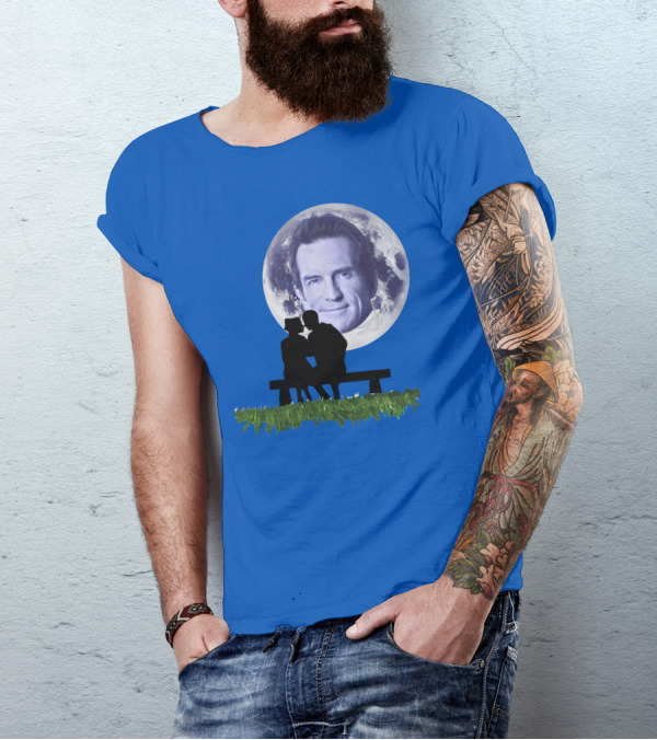 Beneath The Probst Moon Romantic Silhouette Bench Scene T-Shirt