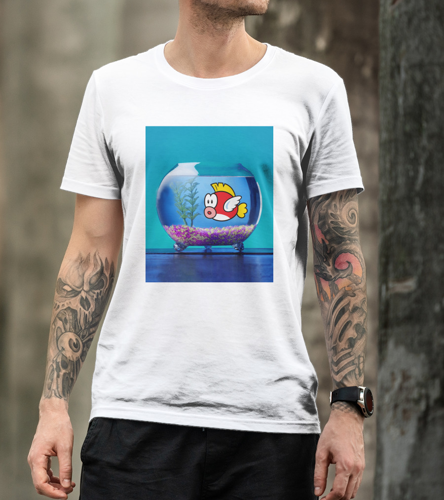 Nintendo Mario Cheep Cheep Fish Bowl T-Shirt