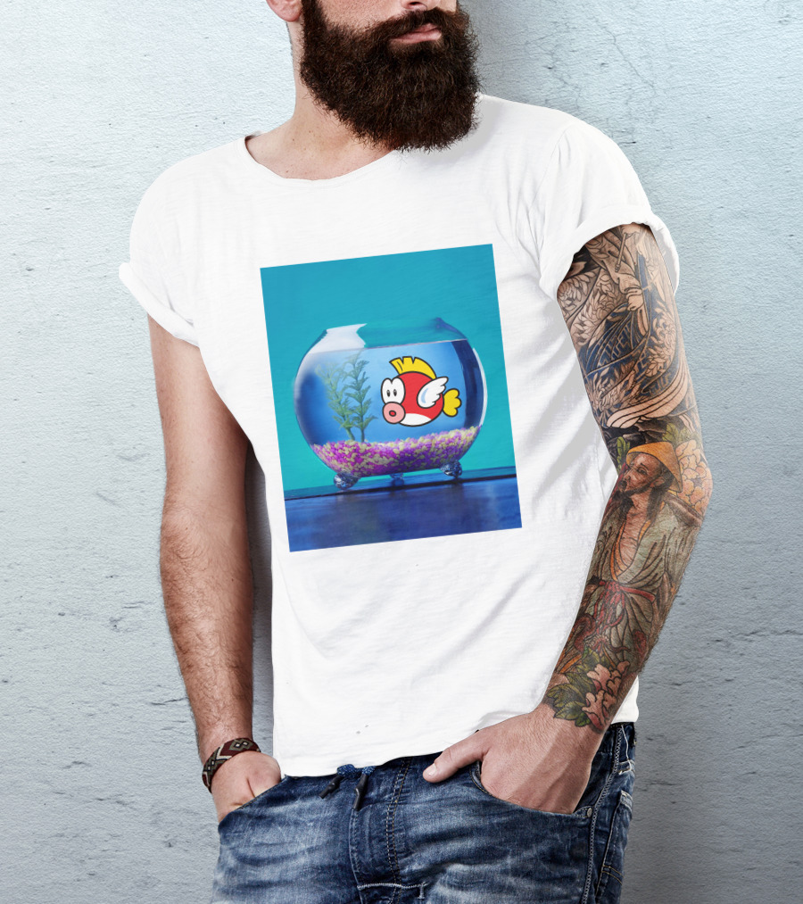 Nintendo Mario Cheep Cheep Fish Bowl T-Shirt