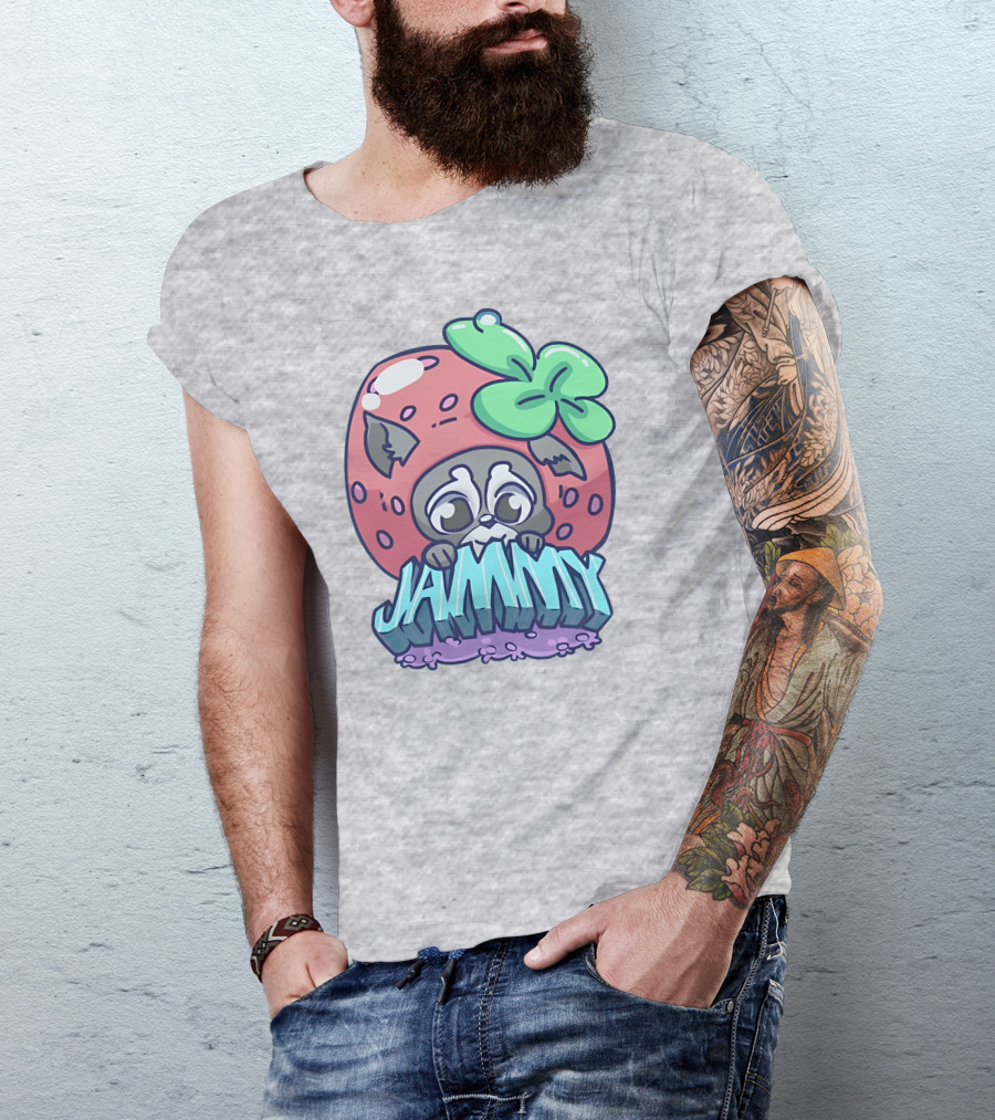 Jamplan Shop Jammin' Cute Strawberry Animal Jammy T-Shirt
