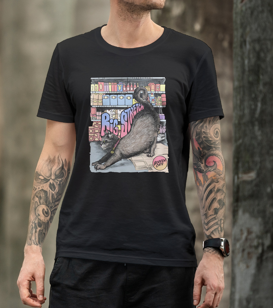 Bodega Cats Big Stretch In Grocery Aisle T-Shirt
