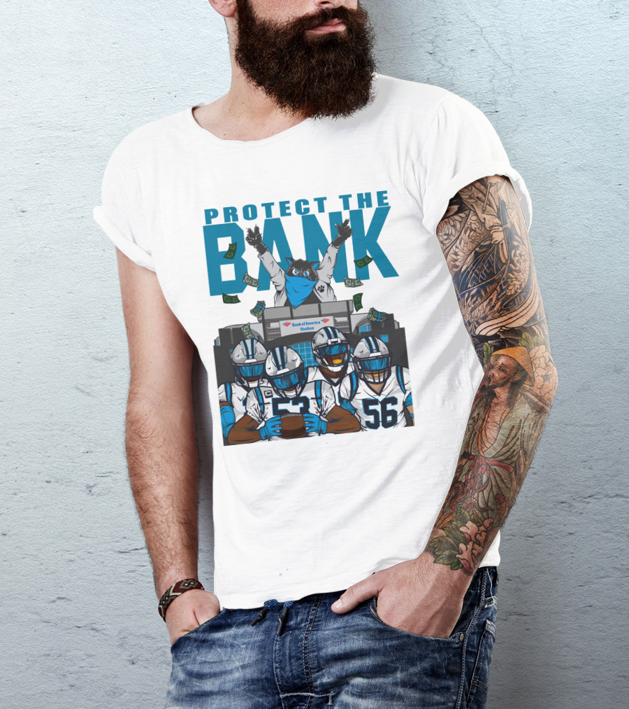 PROTECT THE BANK Bank Of America Stadium Football Team Gear T-Shirt