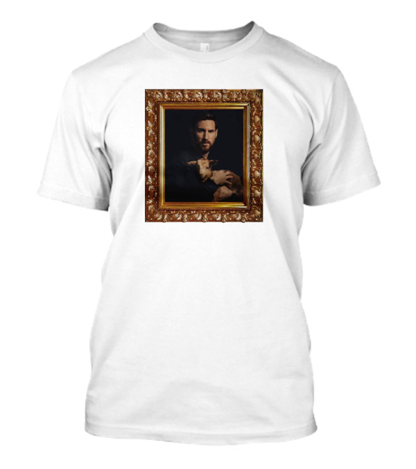 Messi GOAT Portrait With Ornate Frame T-Shirt
