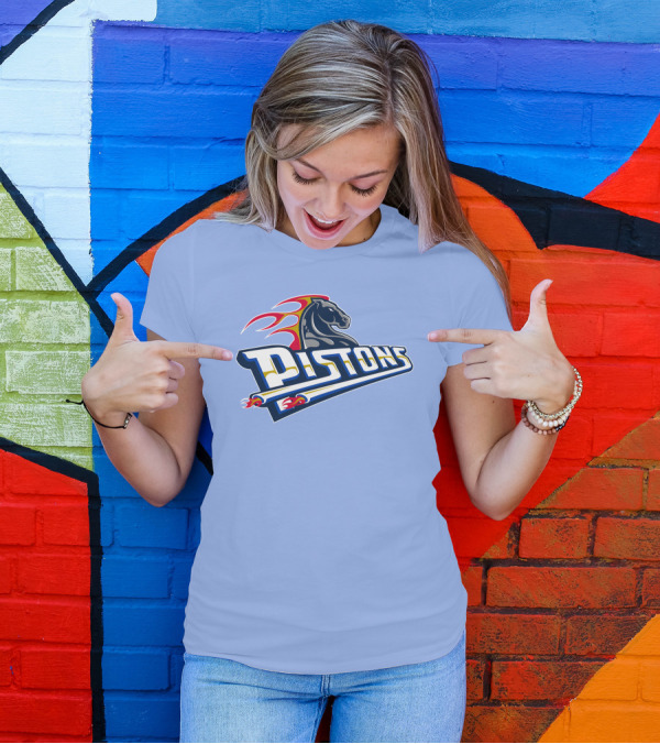 Pistons Horse Flames T-Shirt