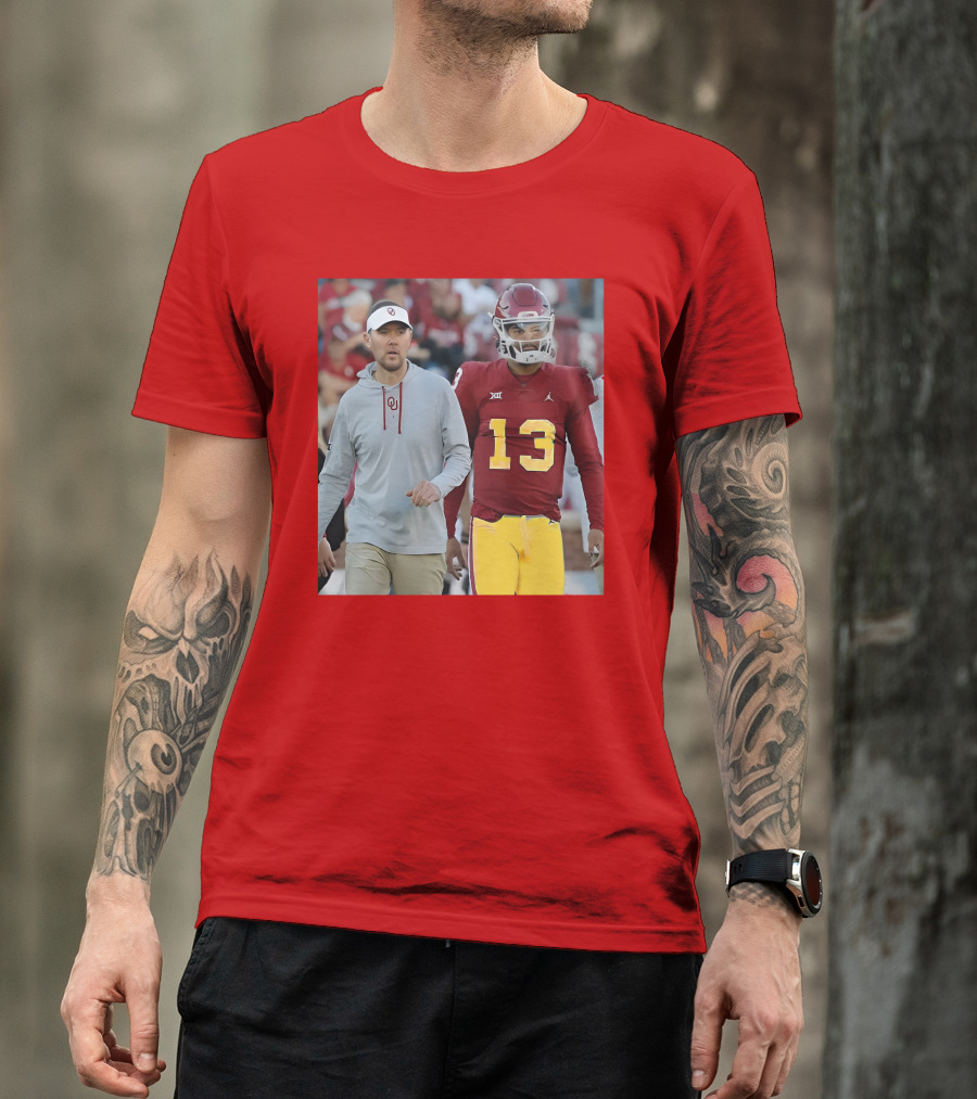 Caleb Williams And Spencer Rattler Oklahoma Football Showdown T-Shirt