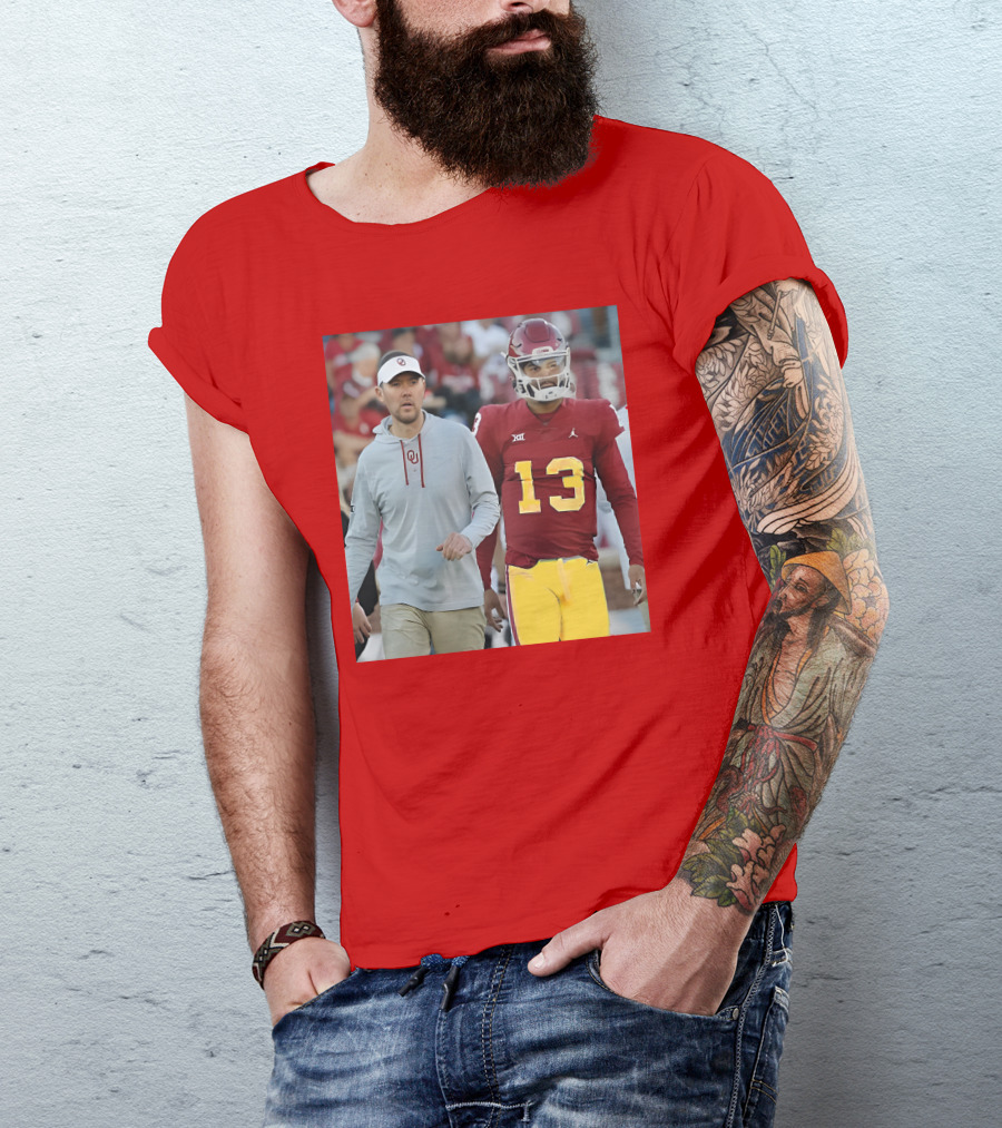 Caleb Williams And Spencer Rattler Oklahoma Football Showdown T-Shirt