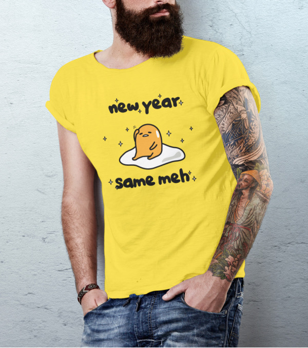 Gudetama New Year Same Meh Egg Character T-Shirt