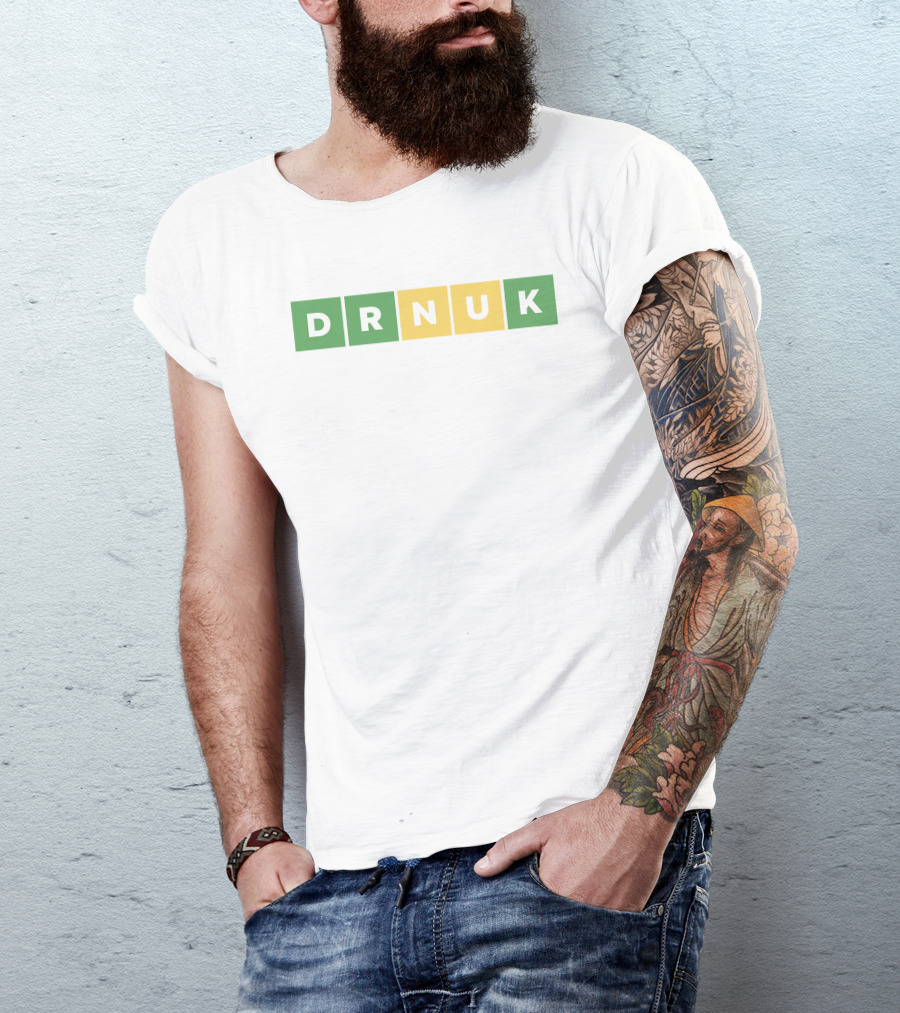 DRNUK Word Puzzle Green Yellow Blocks T-Shirt
