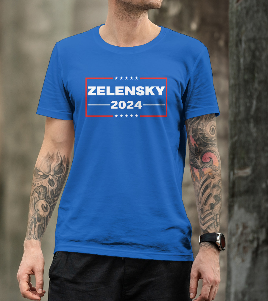 Zelensky 2024 Stars And Stripes Blue T-Shirt