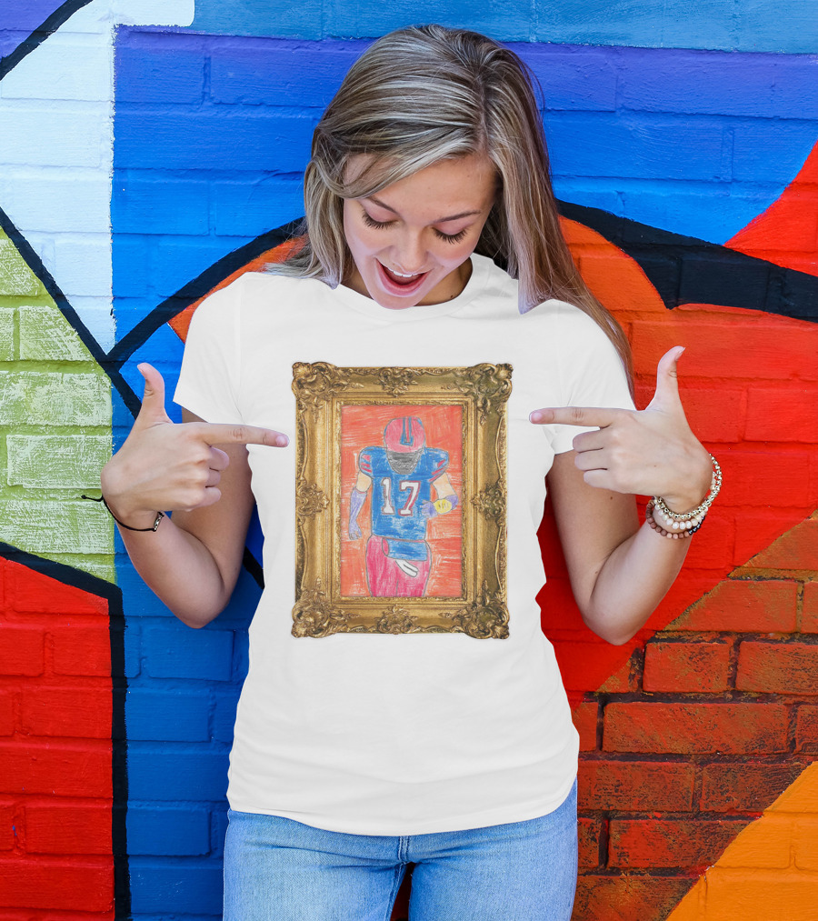 Grayson's Masterpiece 26 Store Football Art 17 In Ornate Gold Frame T-Shirt