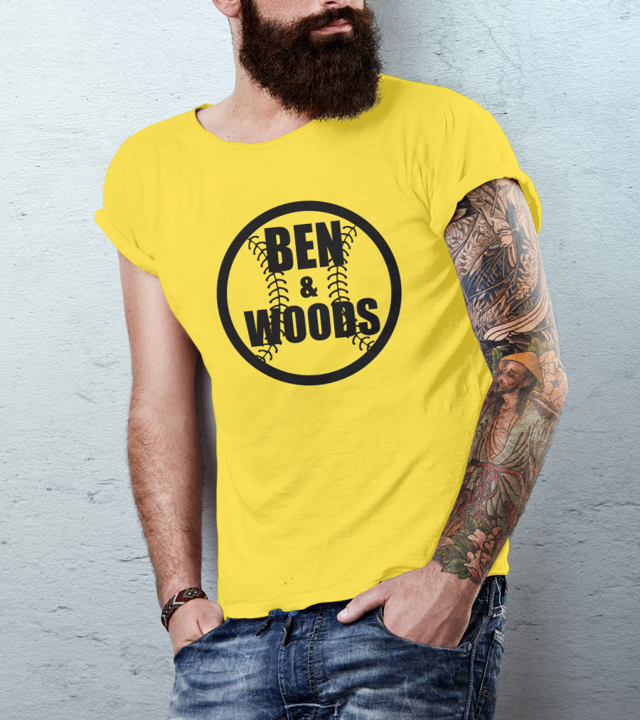 Ben And Woods Baseball Stitching Circle T-Shirt