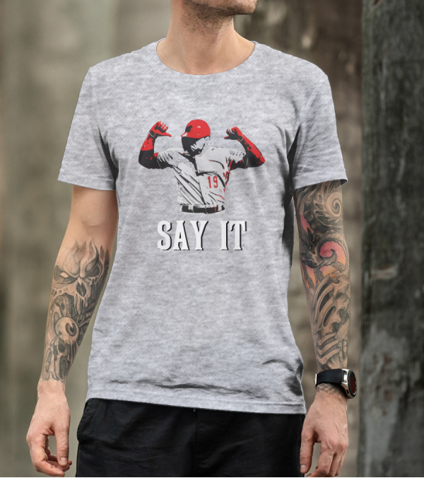 Say It Votto Still Bangs Baseball Tribute Iconic Player Number 19 T-Shirt
