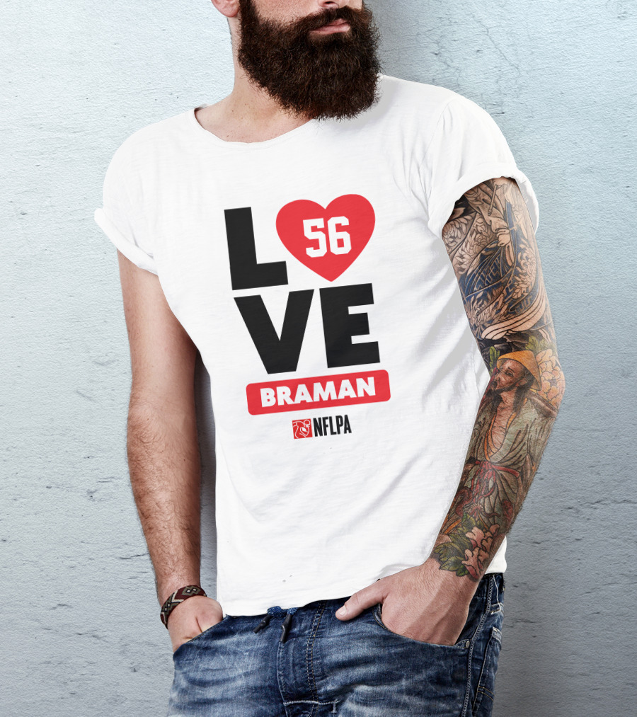 LOVE 56 BRAMAN NFLPA T-Shirt