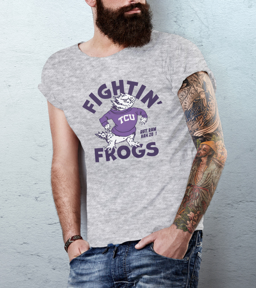 Fightin' Frogs TCU Riff Ram Bah Zo Vintage T-Shirt