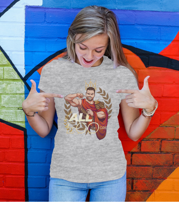 All Ego The Great Greek Warrior With Crown And Laurel Wreath T-Shirt