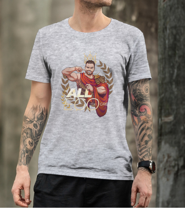 All Ego The Great Greek Warrior With Crown And Laurel Wreath T-Shirt