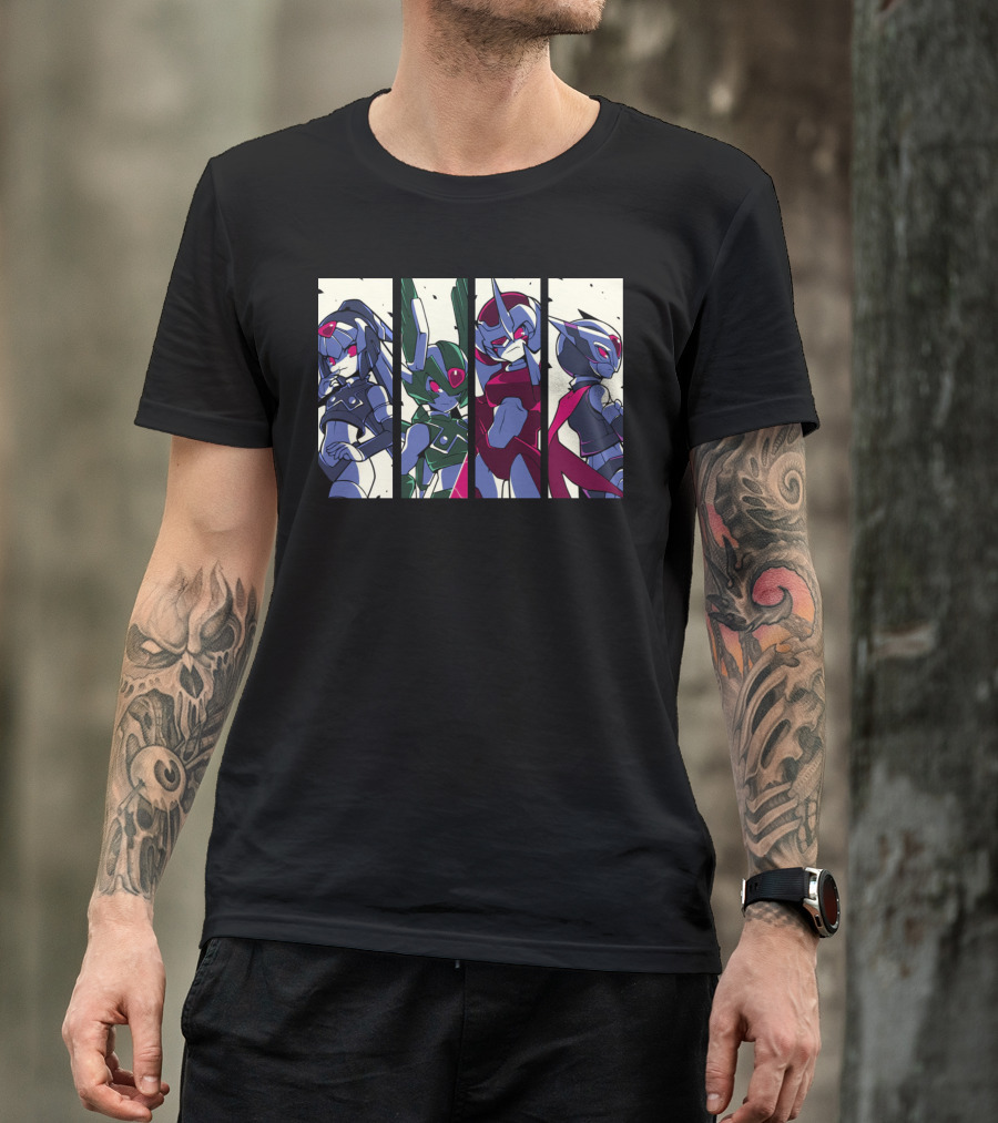 Mega Man Zero Four Guardians Characters T-Shirt