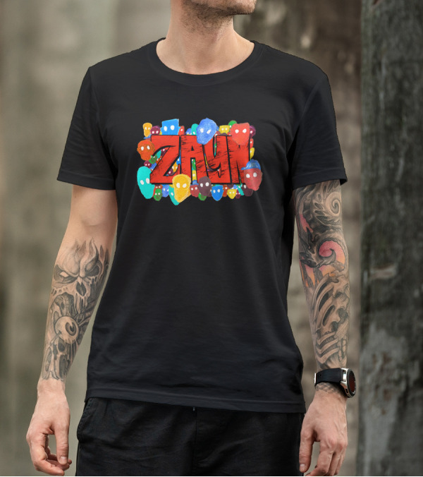 Zayn Colorful Faces Graphic Zayn Malik Store T-Shirt