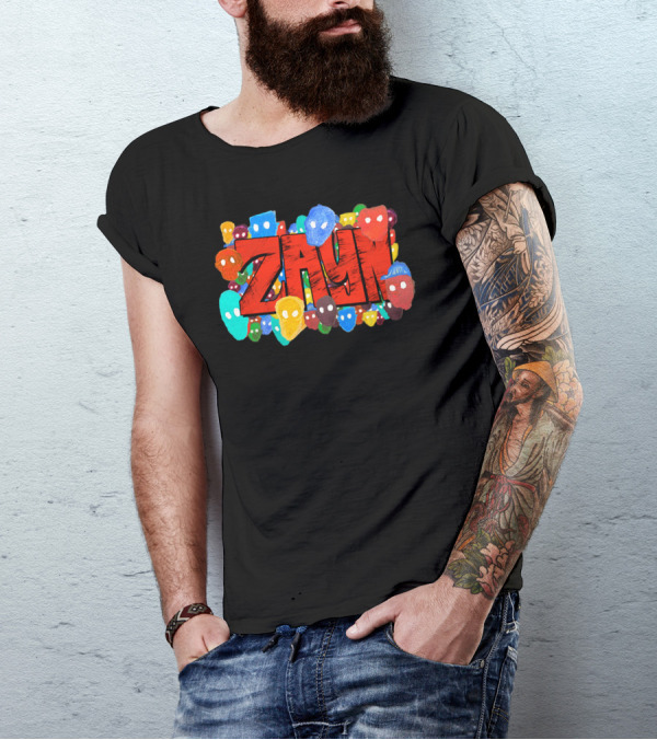 Zayn Colorful Faces Graphic Zayn Malik Store T-Shirt
