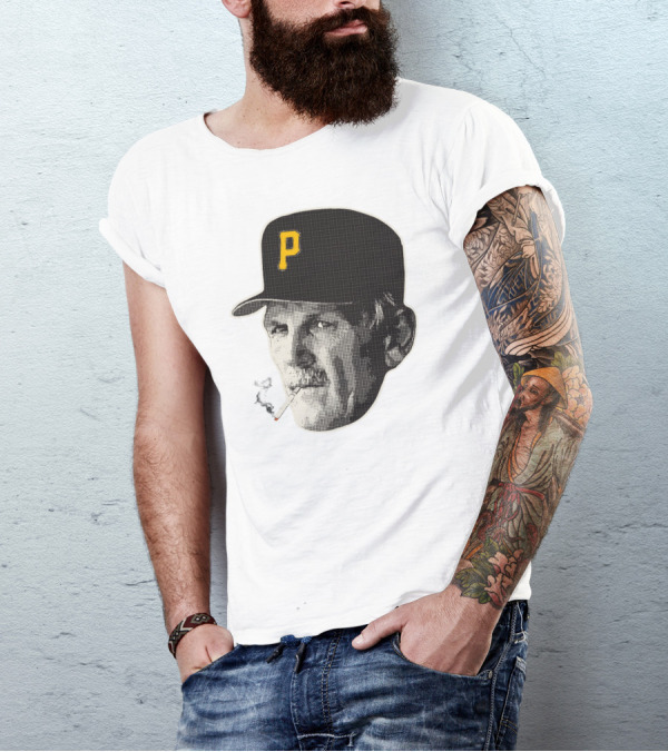 Jimmy Leyland Smoking Pittsburgh Baseball Hat With Cigarette T-Shirt