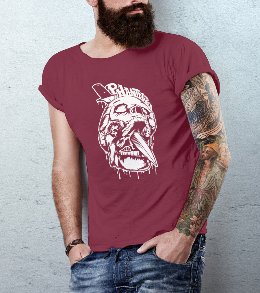 Phantogram Skull With Knife In Mouth T-Shirt