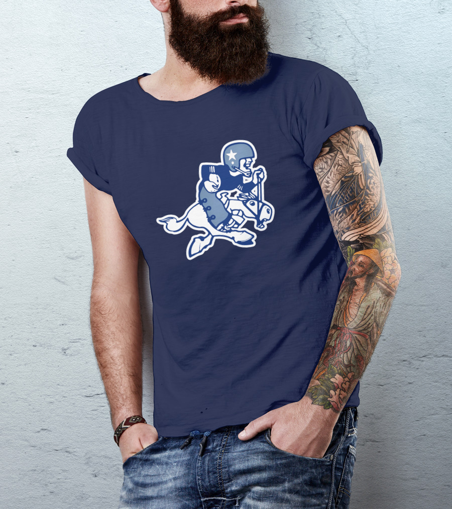 Dallas Cowboys Classic Throwback Fleece NFL Vintage Iconic Logo Navy Blue T-Shirt
