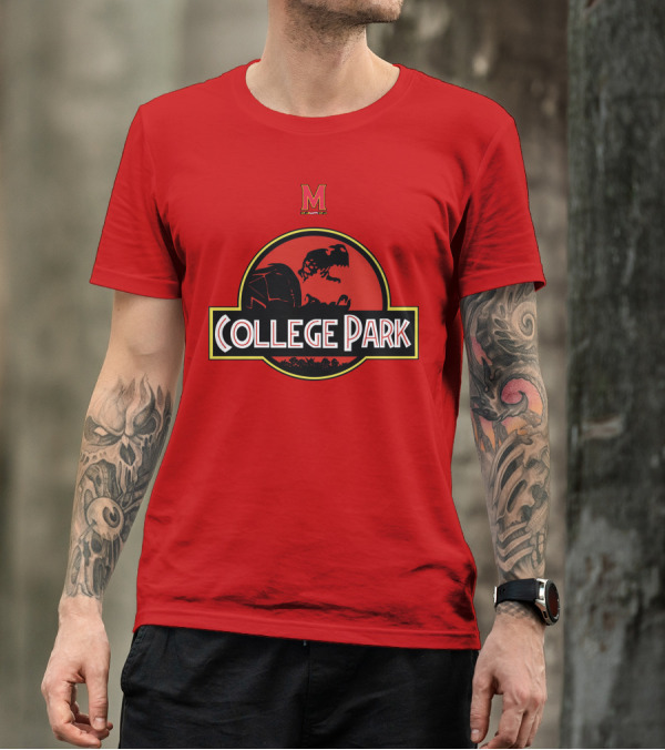 Maryland Terrapins Jurassic Park Inspired College Park T-Shirt