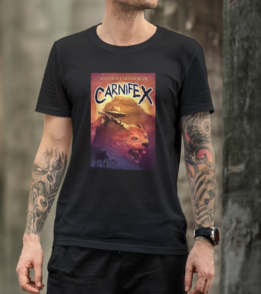 Matthew J Hellscream Carnifex Wild West Beast Hunter Adventure T-Shirt