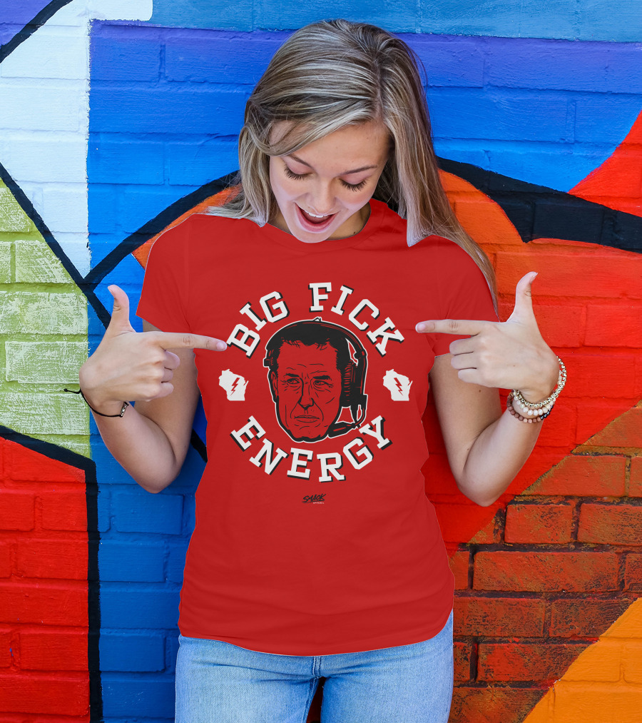 Big Fick Energy Smack Apparel Headset Illustration On Red T-Shirt