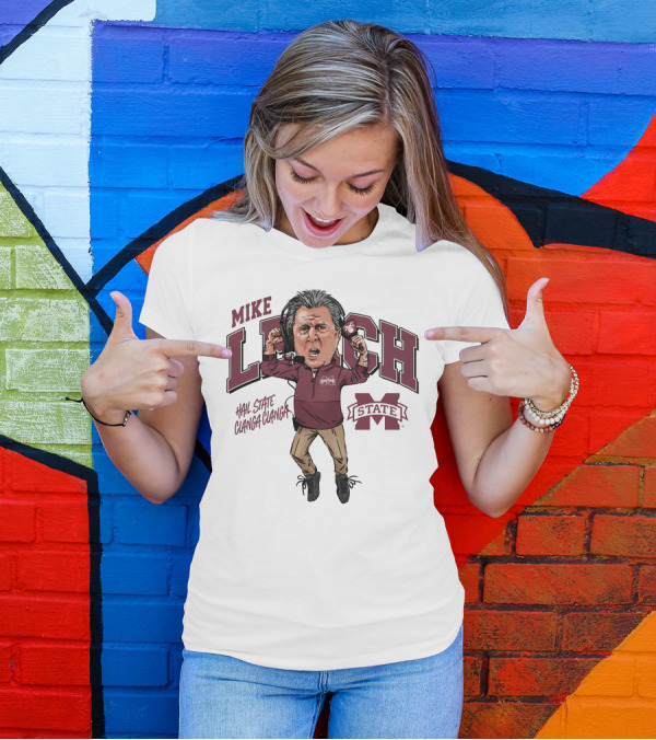 Mike Leach Hail State Clanga Clanga Mississippi State Coach T-Shirt