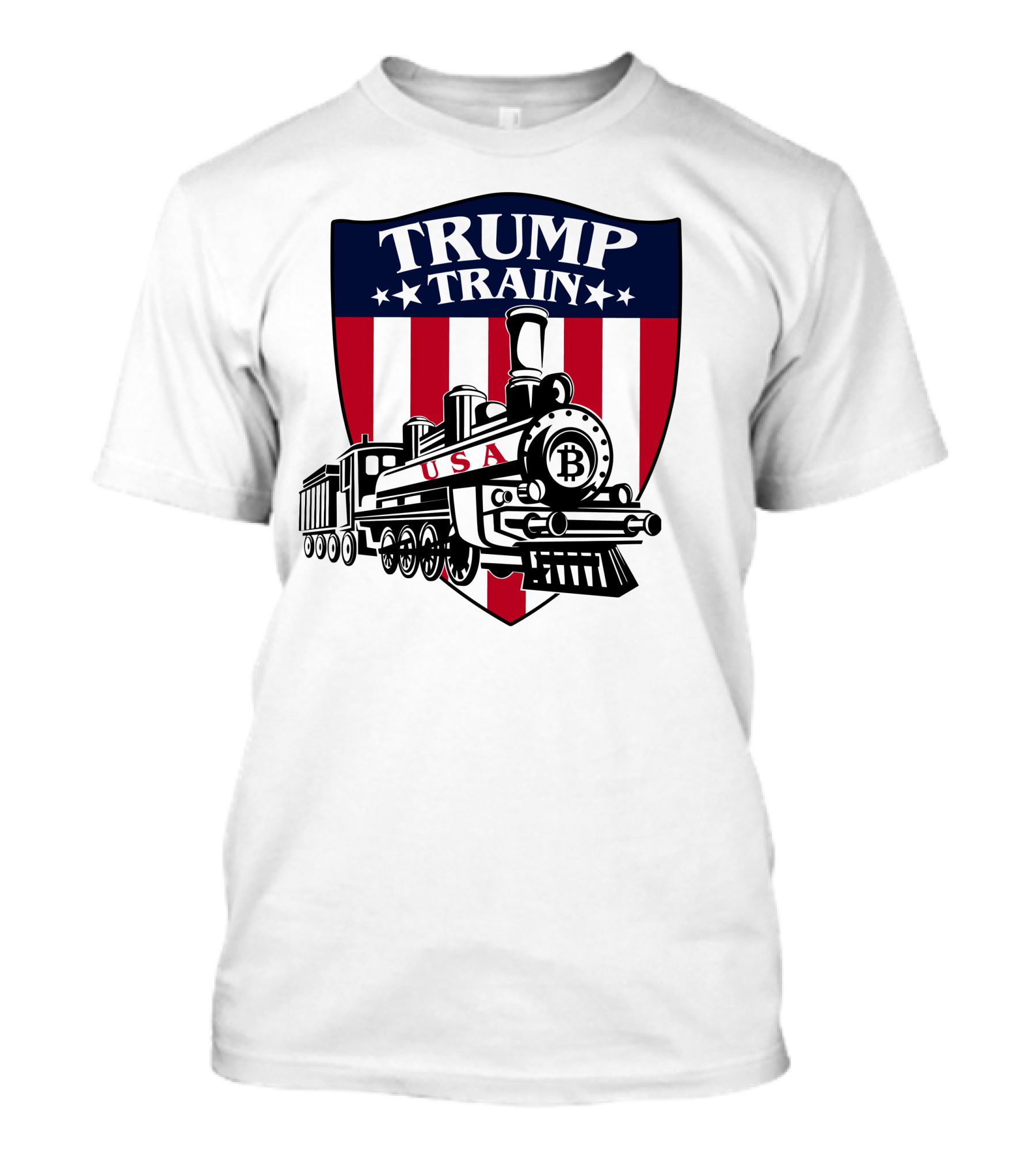 Trump Train USA Bitcoin Locomotive T-Shirt